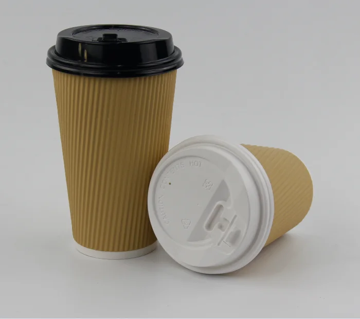 
Custom Takeaway Disposable Hot Drink Double Wall Coffee Cups Printed In Stock 12oz & 16oz with stirrer 