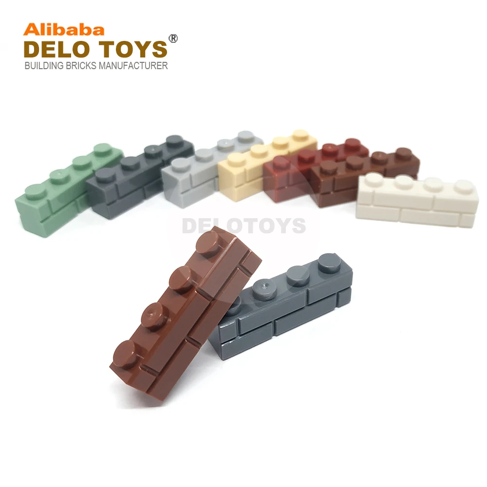 DIY bulk building blocks plastic wall bricks 1x4 Dots Professional OEM order accessory  BRICK 1*4 SINGLE (15533)