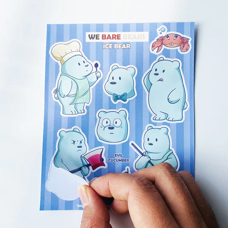 Waterproof Removable Adhesive Paper Labels Printing Custom Sticker Sheet