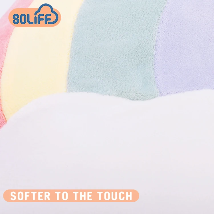 Hot seller rainbow moon star crown shaped soft Decorative pillow for home sofa office car