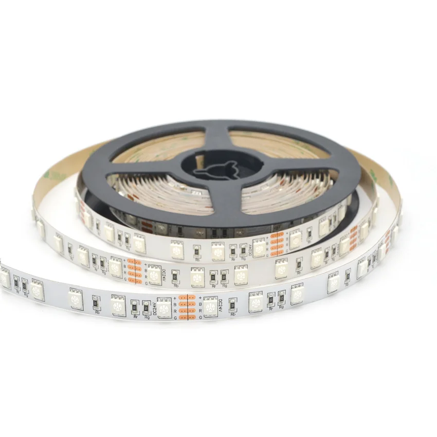 10mm wide PCB High Quality DC 12V IP65 Waterproof 60LEDs 5050 RGB flex led strip light
