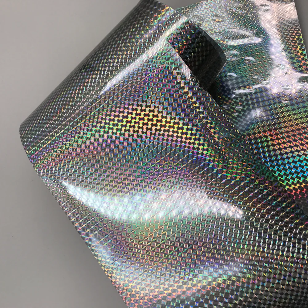 PET water resistant antistatic holographic car wrap vinyl wrap reflective film label
