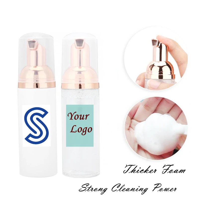 No Irritation Or Burning Lash Foaming Cleanser Custom Lash Shampoo Gel Eyelash Extention Foam Cleanser