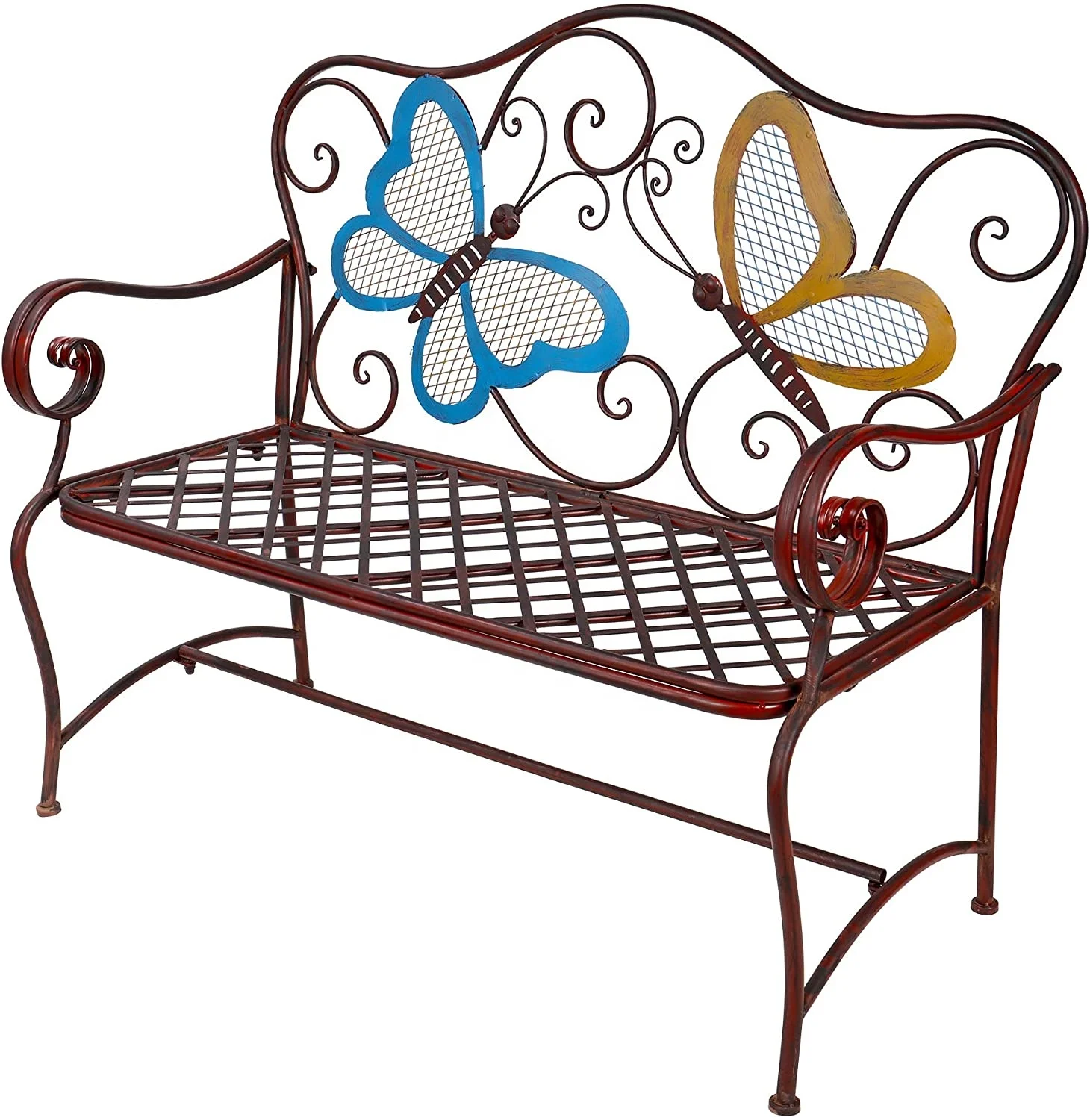 
GARDEN OUTDOOR BUTTERFLY METAL BENCH 