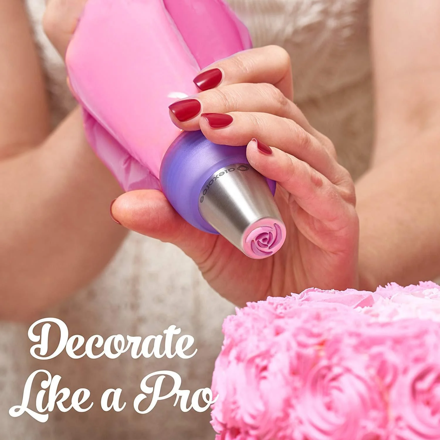 
Hot-selling 49-piece decorating mouth set rose decorating bag DIY cake baking converter kit 