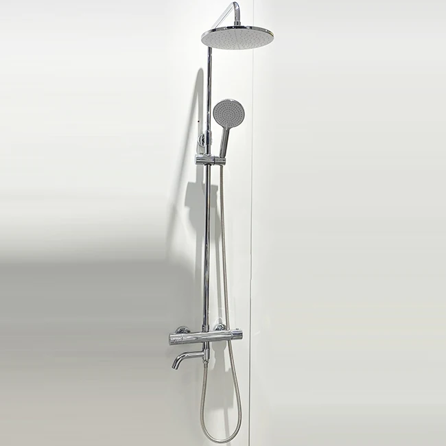 HUIDA 9 inch Topshower high temperature resistant Non-toxic  bathroom Thermostatic shower column Set