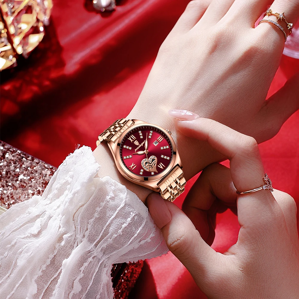 POEDAGAR Women Watches Fashion Rose Gold Stainless Steel Ladies Watch Waterproof Date Luminous Quartz Wristwatch Girlfriend Gift