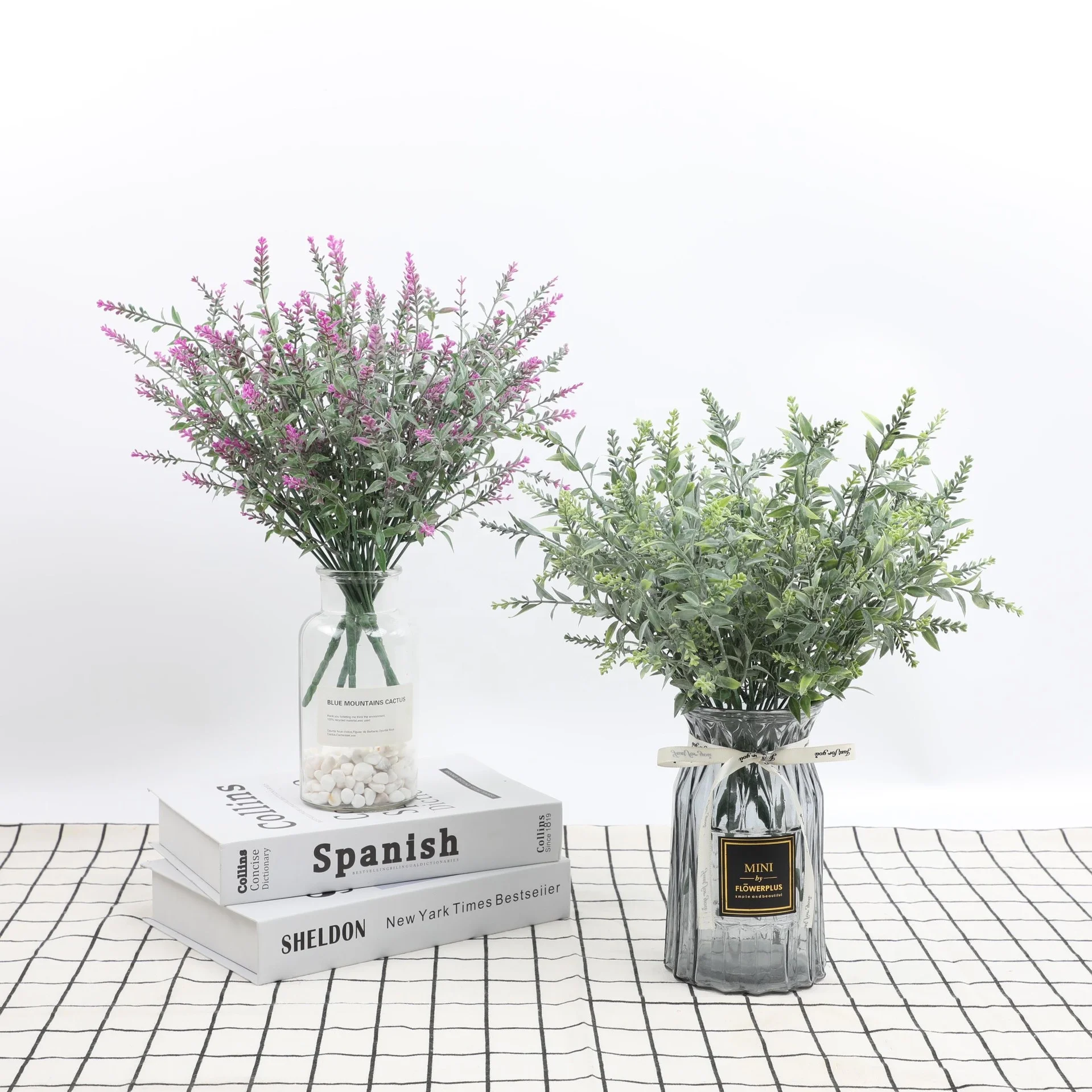 Elegant Eternal Lavender Simulated Lavender Plant Cheap Seven Branches Lavender Artificial Flower for Wedding Home Decor