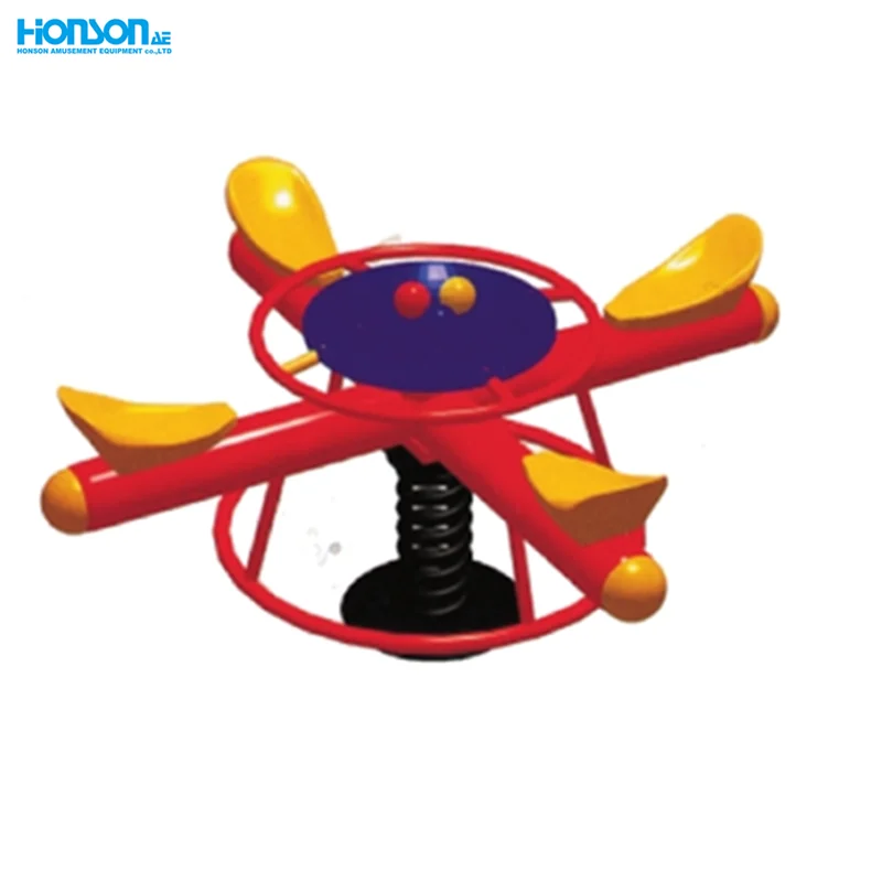 Cheap price popular kids outdoor playground spring metal seesaw spring seesaw