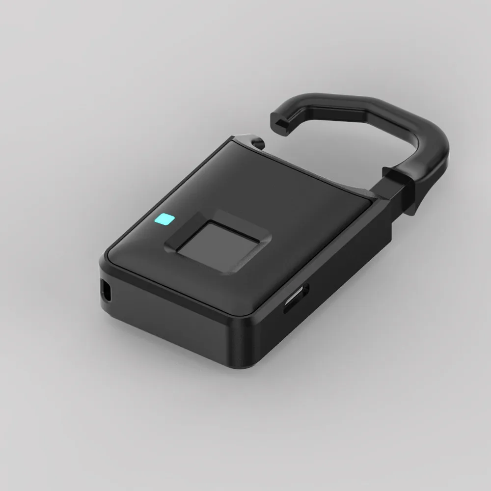 P4 mini smart finger print padlock waterproof IP67 USB charger fingerprint door lock