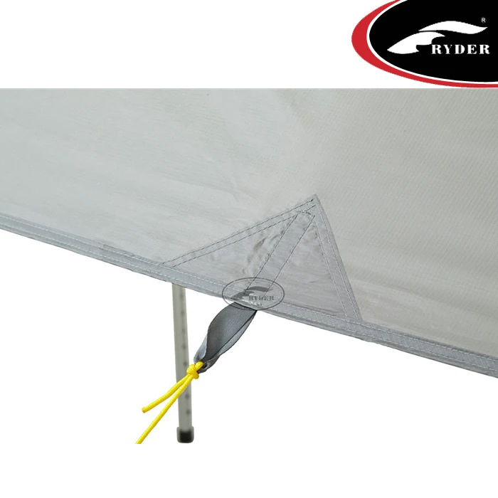 Bespoke Waterproof Rain Shelter Camping 4*4.35 Meter Ripstop Poly Awning Tent Tarp Sun Shade Reinforced Tieout Manufacturer