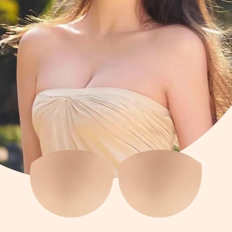 JINHONG JHL445 Latex Massage Semi-circular Cup Bra Pad Yoga Wear Dance Wear Replacement Pad Sports Bra Insert