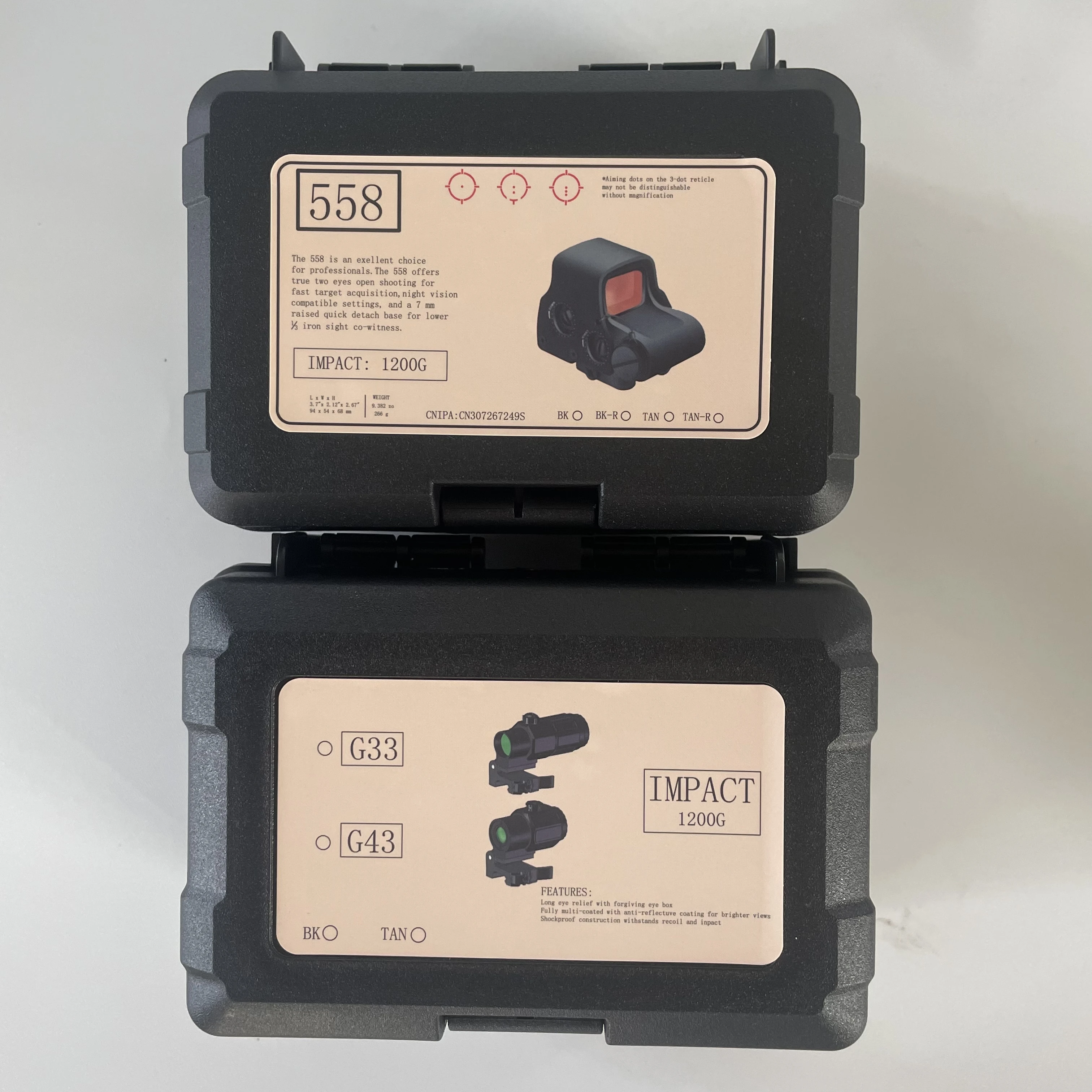 Combination 558 Holographic Sight + G33  3X Magnifier Folding Side Flip scope Red Dot  Sight Reflex Sight for hunting