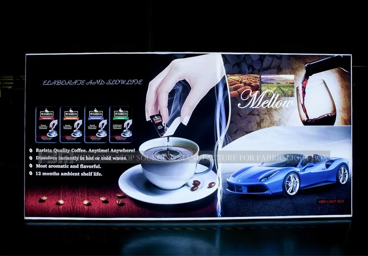 Вспышка рекламная вывеска алюминиевый профиль динамический тканевый световой короб со светодиодной панелью