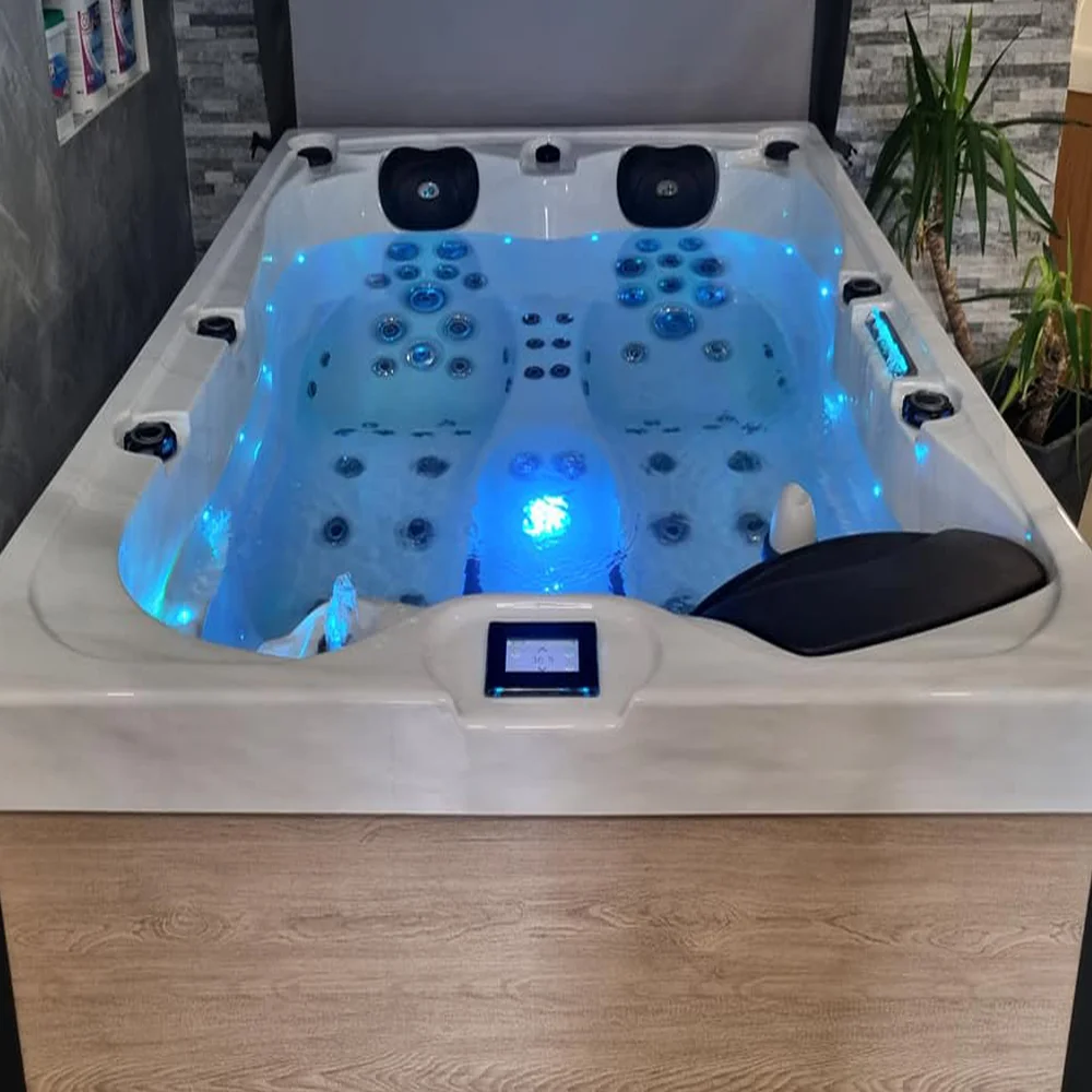 Chinese Jacuzzier 3-Person Outdoor Hot Tub Indoor Application Manufactured Hot Tub Pool Manufacturers Features Indoor Swim Spa
