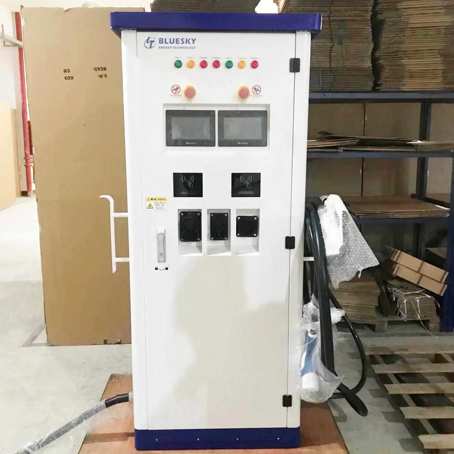  163квт DC и AC Dual ev зарядное устройство с двумя экранами для