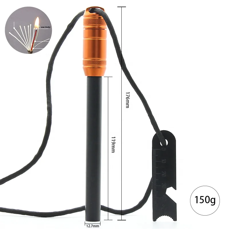 Other Emergency Feuerstahl Tools Heavy-Duty Campfire Metal Capsule Magnesium Firesteel Fire Starter