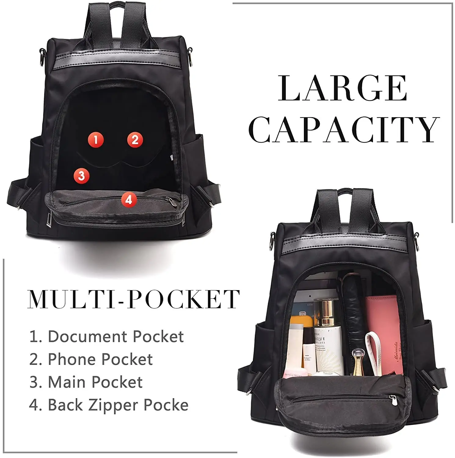 Wholesale Custom Black Unisex Mens Vintage Borse Zaino For Men Backpack Bags For Men Backpack Travel Bag Backpack