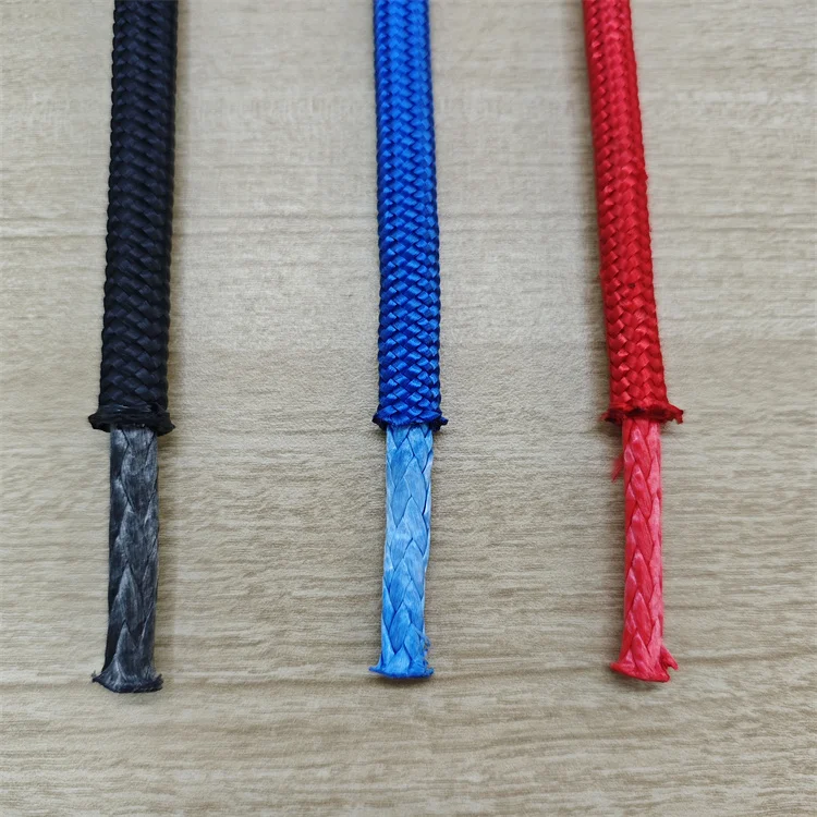 Красочные 30 34 40 мм * 200 220 м uhmwpe морской высокопрочный высокостойкий к истиранию Канат с полиэфирной крышкой
