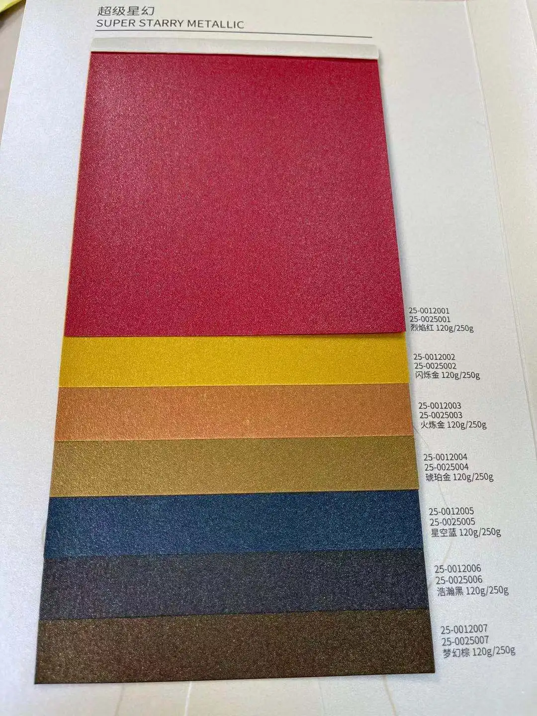 Drop ship 120gsm customized size metallic pearl craft cardstock paper