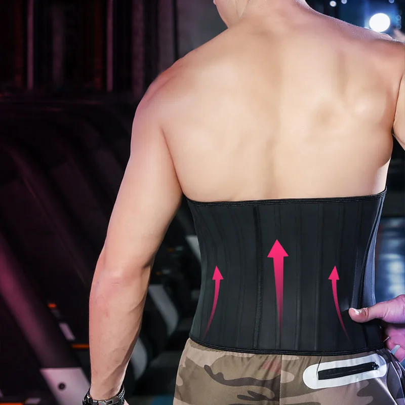 Мужская латексная черная лента модельер тренажер для талии плотный пояс для похудения живота корсаж для талии корсет формирующее белье для живота