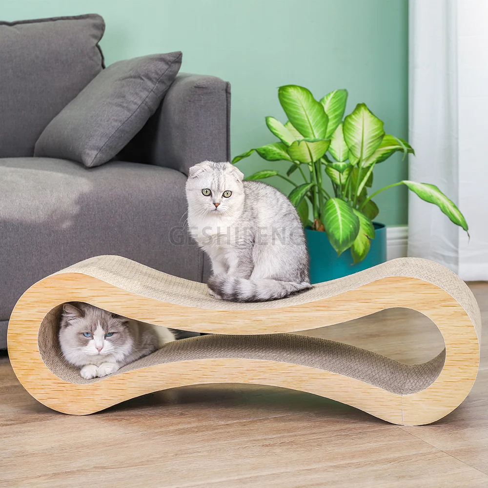 Ali  Online Product Wholesale Interactive Cat Scratching Board Catnip Corrugated Paper Cat Scratcher Cardboard