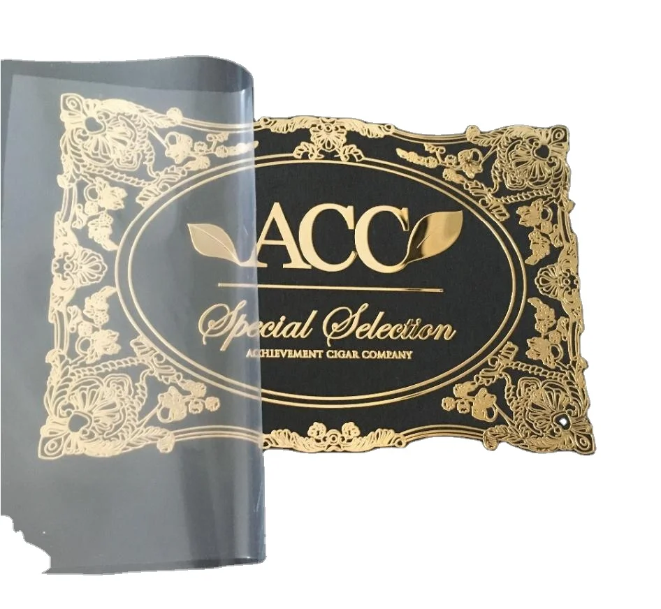 Factory wholesale waterproof vinyl 3D embossed adhesive metal Uv transfer stickers