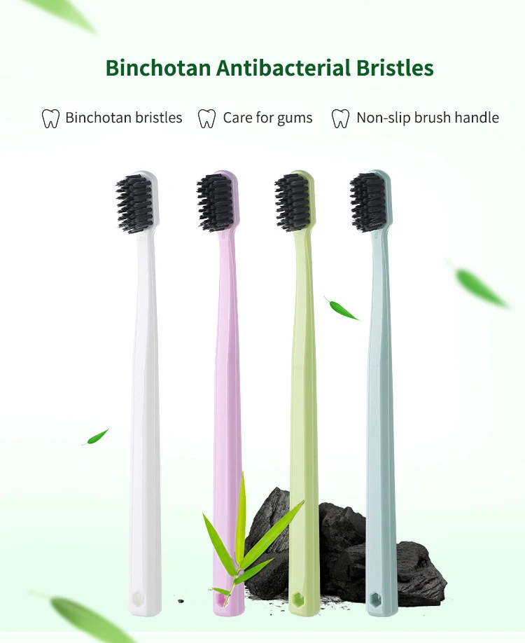 Econewleaf 100% Biodegradable Eco-friendly Corn Starch PLA Toothbrush with Soft Bristle