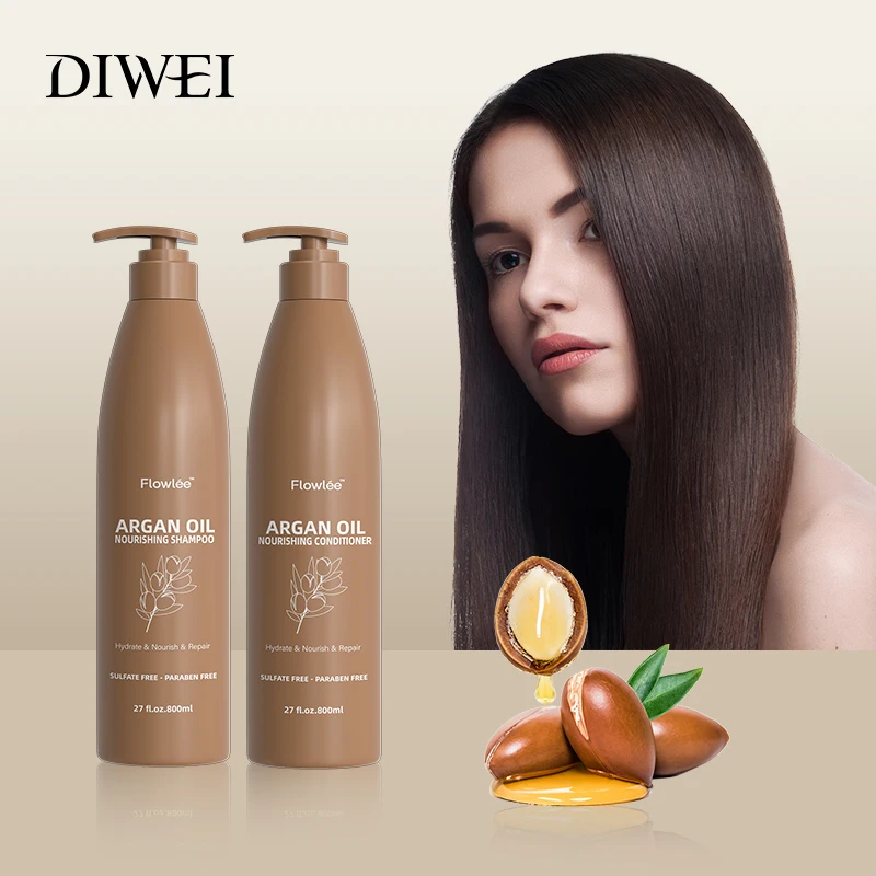 DIWEI Customized Logo Argan Oil Shampoo Nourishing Hair shampoo hair care set shampoo and conditioner