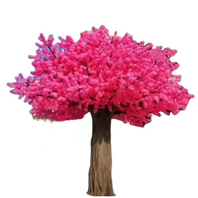 Угловое украшение Сакура цветок из стекловолокна искусственная вишня дерево Свадебный гостиничный сад пейзаж