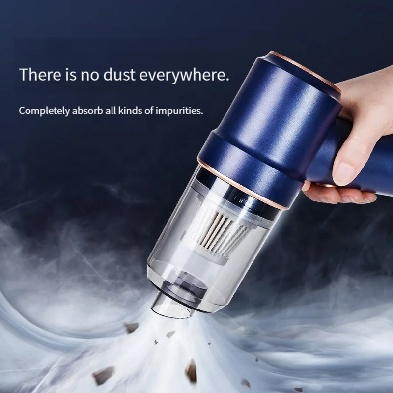 Portable handheld blowing and suction integrated car vacuum cleaner with light mini wireless car vacuum cleaner