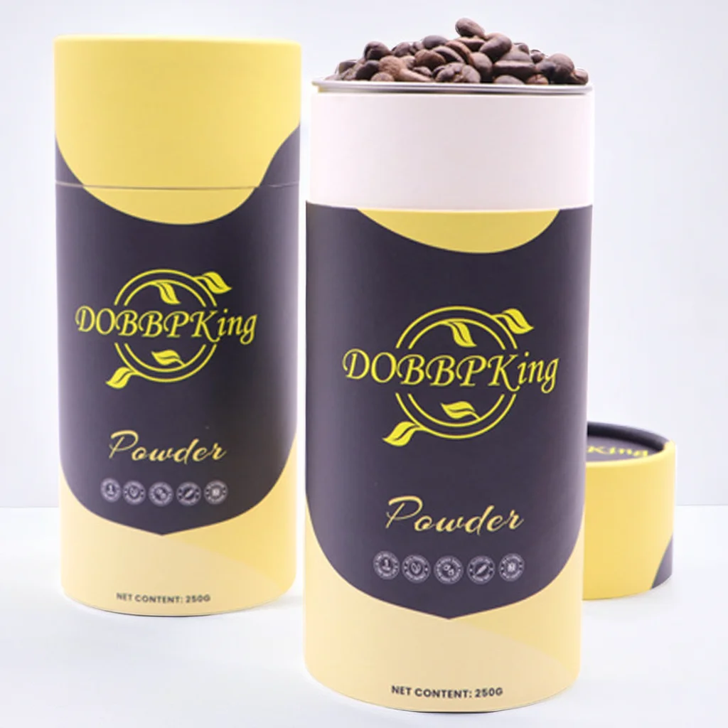 Biodegradable Kraft Paper Tea Coffee Packaging Lid Thick Soy Ink Printed Cardboard Can Ground Coffee Food Grade Chocolate