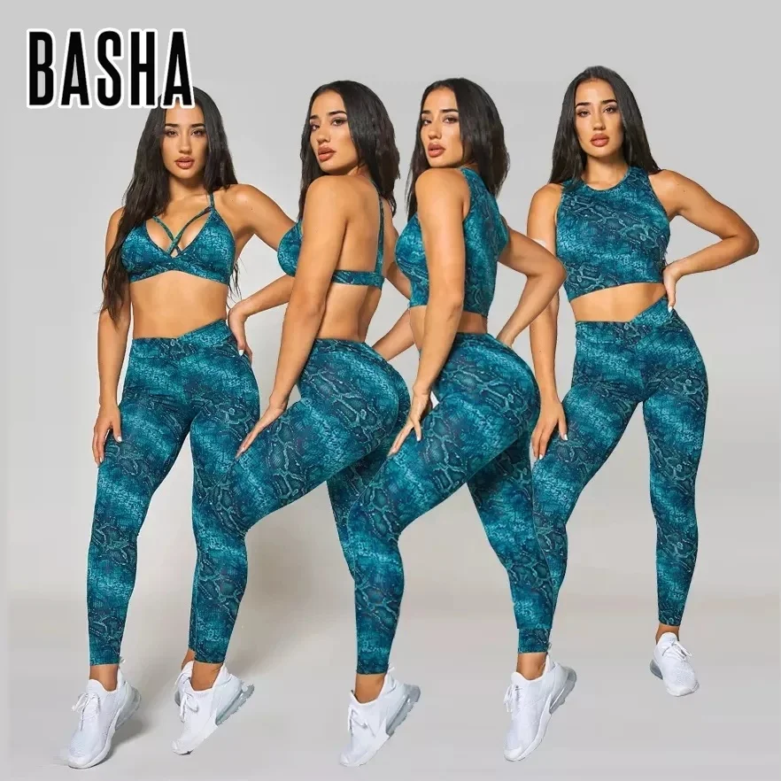 Женские Компрессионные Леггинсы BASHAsports stomize большого размера с принтом, Леггинсы для йоги, фитнеса, тренажерного зала, спортивная одежда