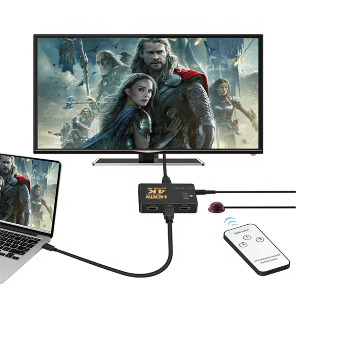 4K Splitter 3x1 3 In 1 Out Ul-tra HD switcher Control 3 Port HDTV Switch 4K SPLITTER