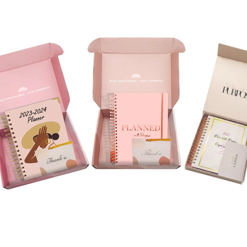 Спиральная печать логотипа на заказ 2023 A5 ежедневник планер блокнот подарочная