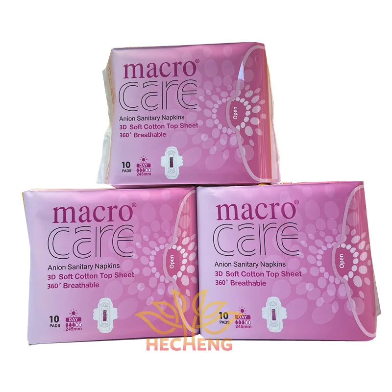 Экологичные 100% Сертифицированные Органические Хлопковые анионные гигиенические прокладки, биоразлагаемые гигиенические прокладки