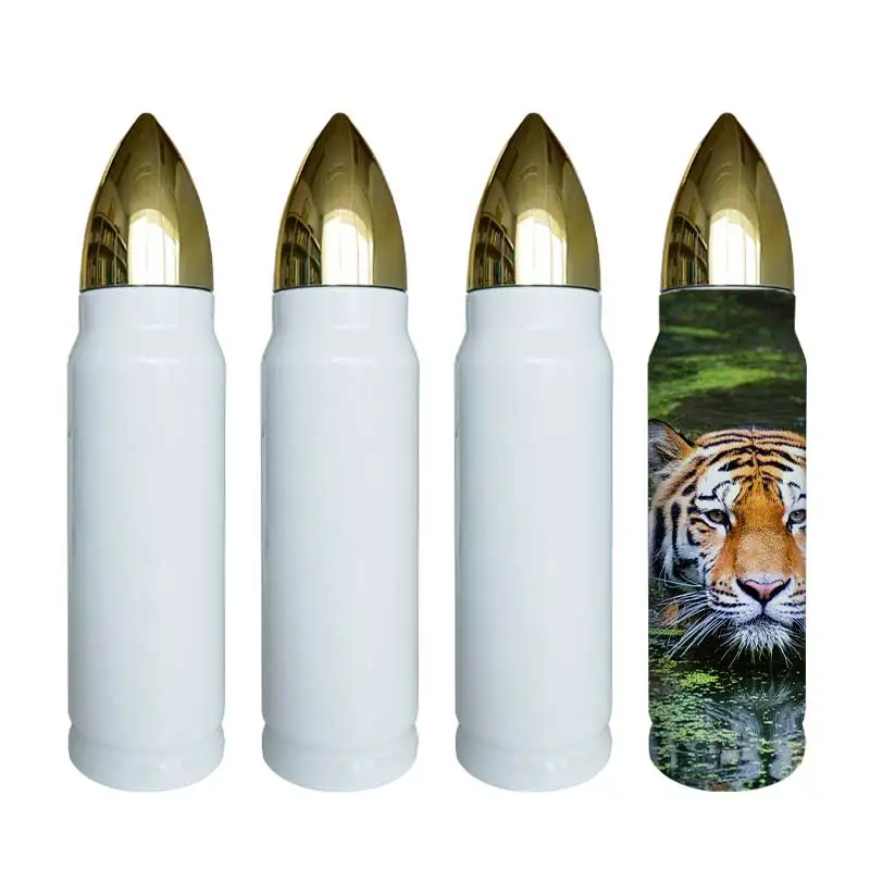USA Warehouse 500ml Stainless Steel Vacuum Insulated Sublimation Blanks Bullet Tumbler with Lid