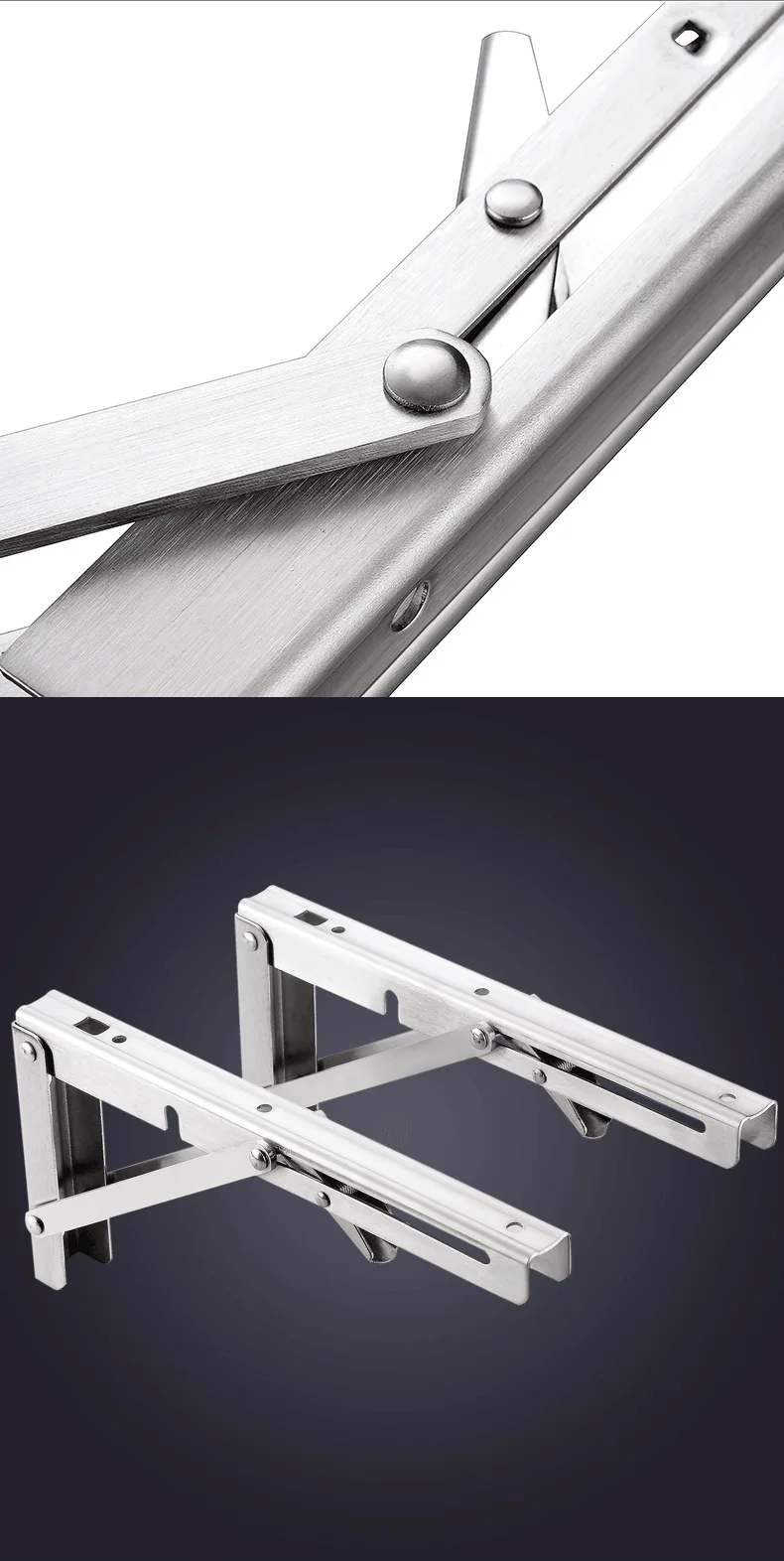 Heavy Duty Steel Made Folding DIY Shelf Brackets for Table Work Bench