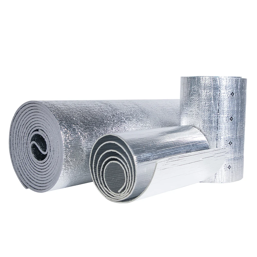 Ready To Ship Aluminum Foil  Bubble Padded Thermal Roll Heat Foam Insulation XPE EPE Wall Roof  Building Insulation  Roll