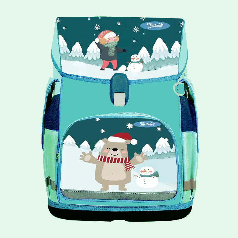 Custom Large Capacity Waterproof Kids Backpack with Colorful Pink & Cartoon Pattern Unisex Design for Teen Girls and Students