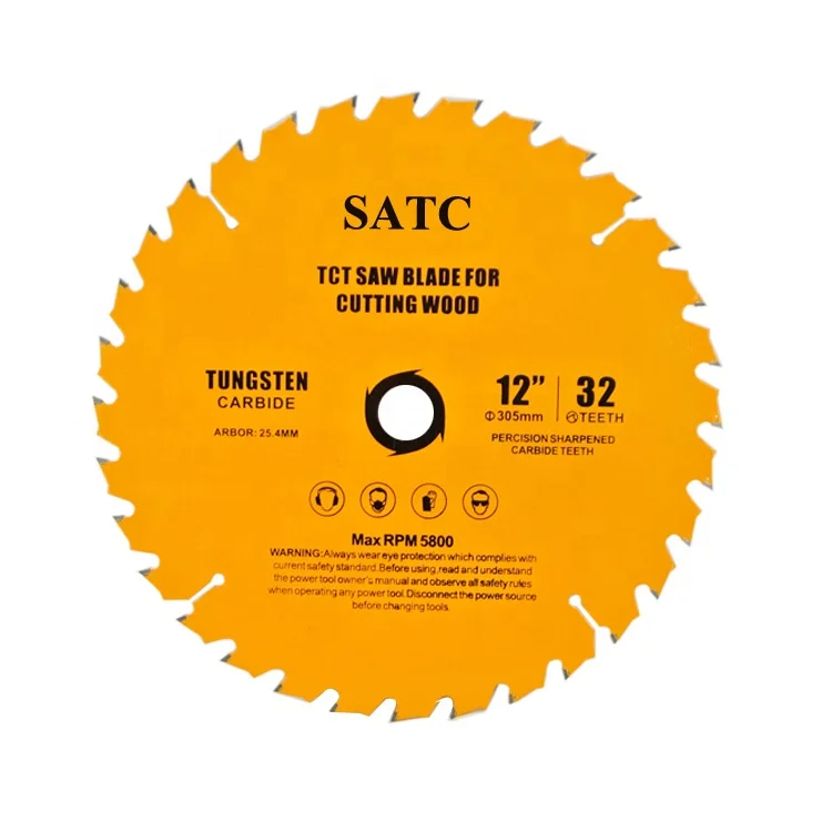  SATC 12 дюймов 32 зубца TCT режущие полотна для резки алюминия и дерева 20