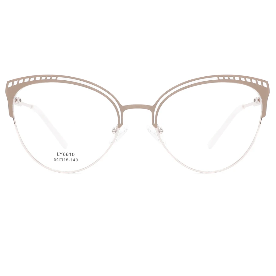 Hot Sale Factory Direct Metal Eye Glasses Cat Eye Frame Eyeglasses For Women