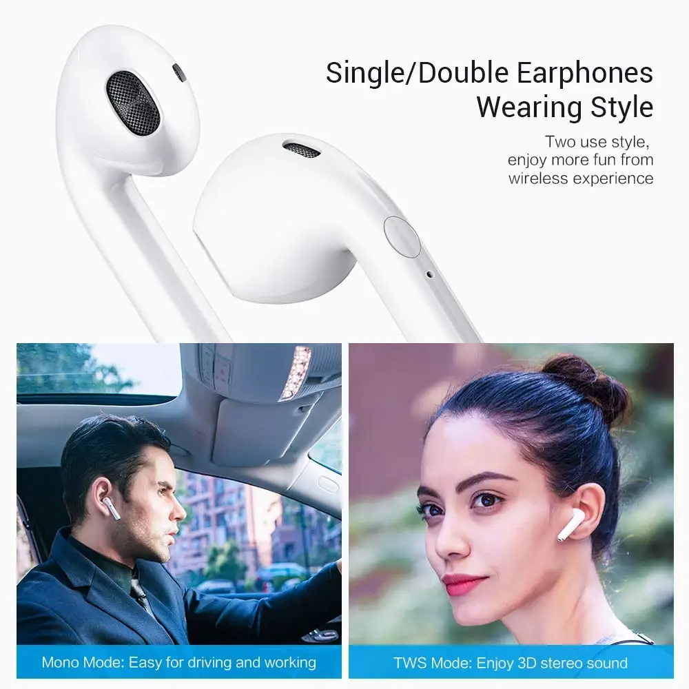 
i9s TWS BT Earphone mini Wireless Headsets Bass stereo Earbuds 