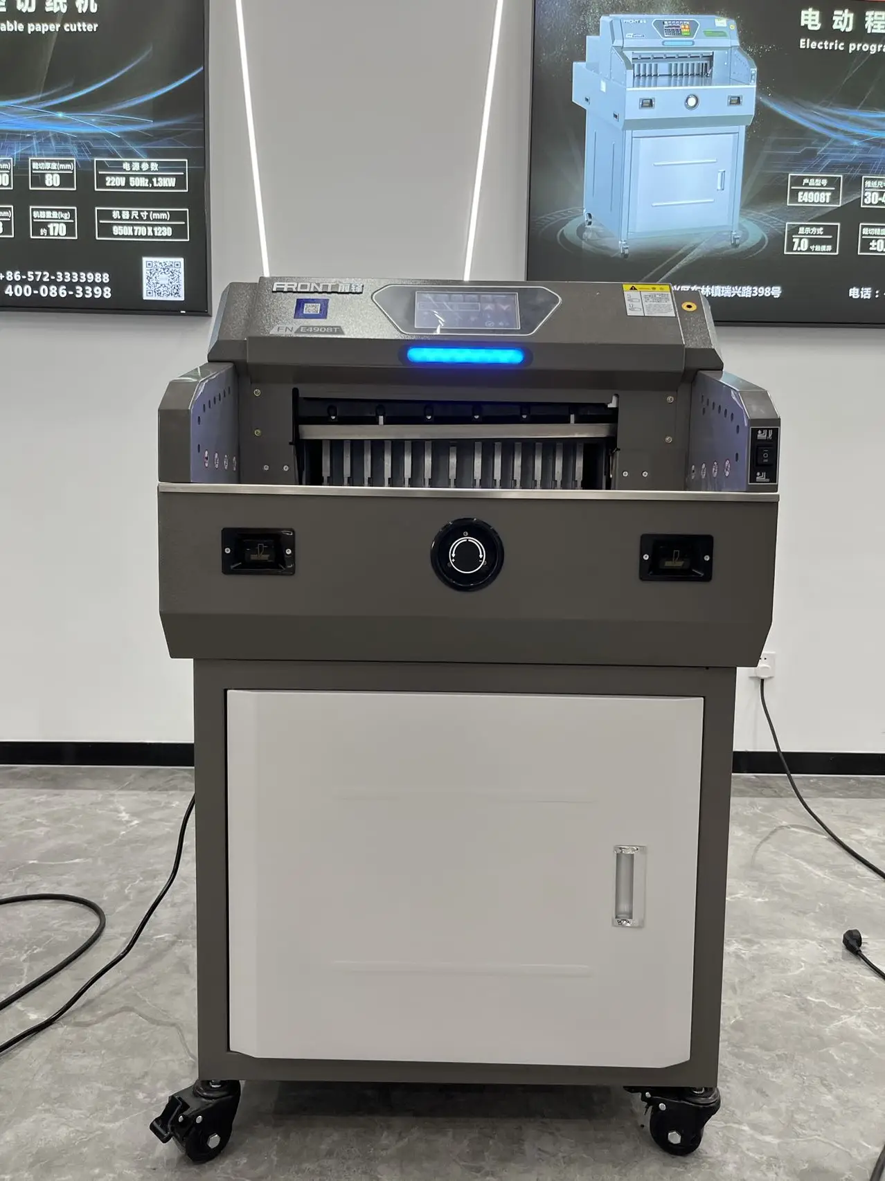 Фронтальный микрокомпьютер E4608T с программным управлением резак для бумаги стоячий индикатор сигнализации