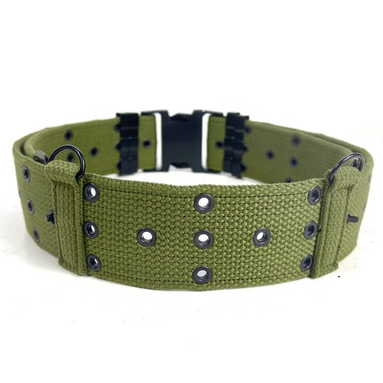 57mm Army Green Manufacture 3 lines eyelets durable plastic buckle nylon heavy duty Multifunctional Tactical belt