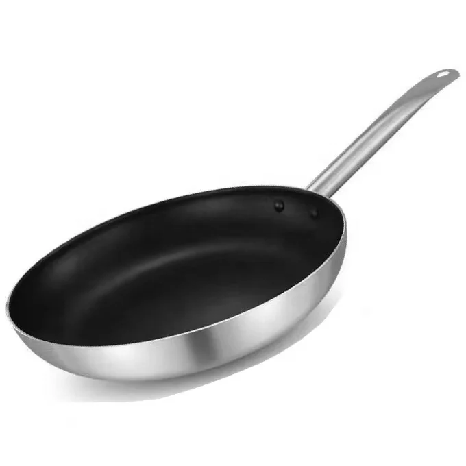 Алюминиевая сковородка для жарки; Многоразмерные х Ложки с длинной ручкой, металлическая сковорода 18 см-40 см антипригарная алюминиевая сковорода