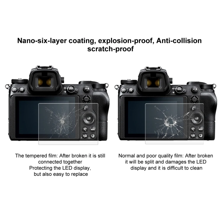 Оптовая цена PULUZ 2.5D 9H Закаленное стекло пленка для камеры Nikon Z6 / Z7 защита экрана ЖК-экрана
