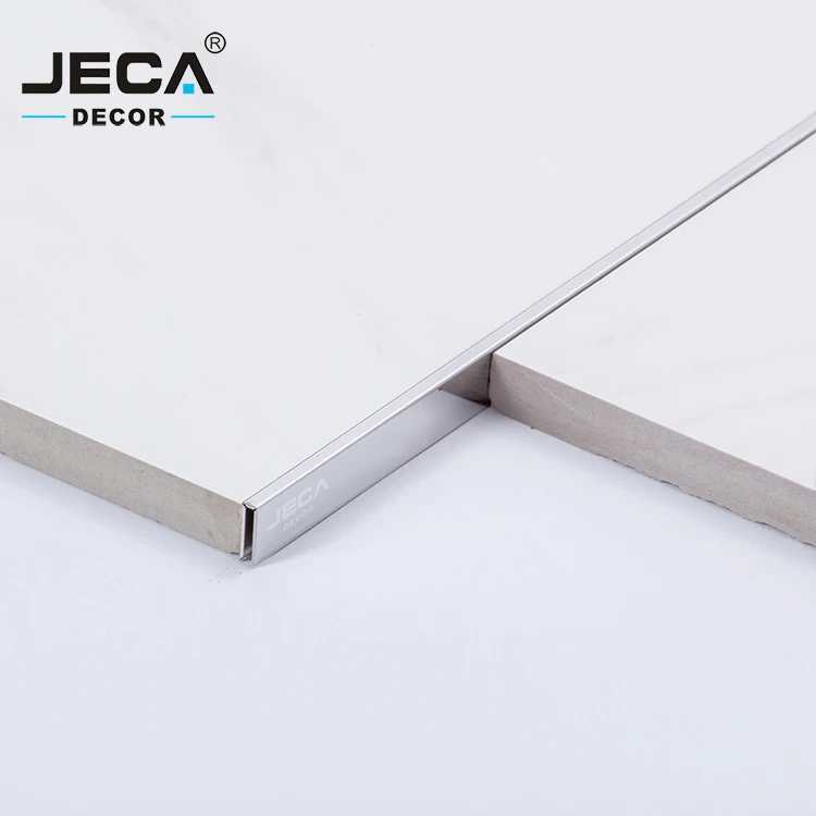 Foshan JECA Tile Accessories Decorative Stainless Steel Strip Tile Trim U Shape High Quality Ceramic Metal Tile Trim For Floor