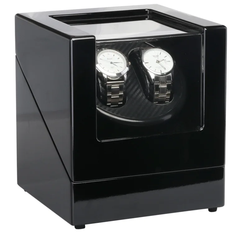 Automatic Double Quiet Motor Display Watch Winders Box With AC Adapter or Battery Powered