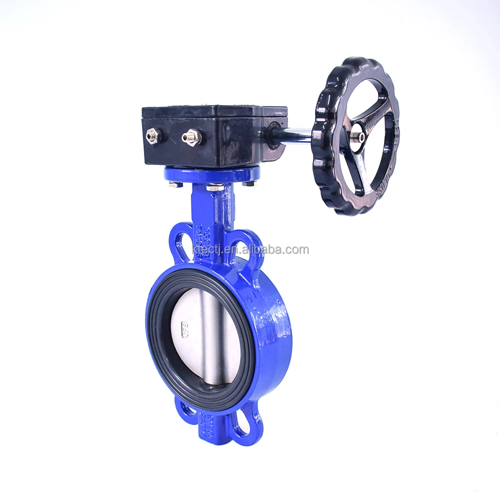 Best Selling Wafer Type PTFE Lined Cast Iron Manual Operated With PTFE Seated Industry Butterfly Valve Supplier